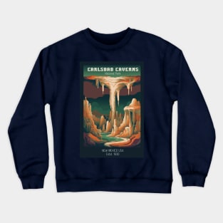 Carlsbad Caverns National Park Vintage Travel  Poster Crewneck Sweatshirt